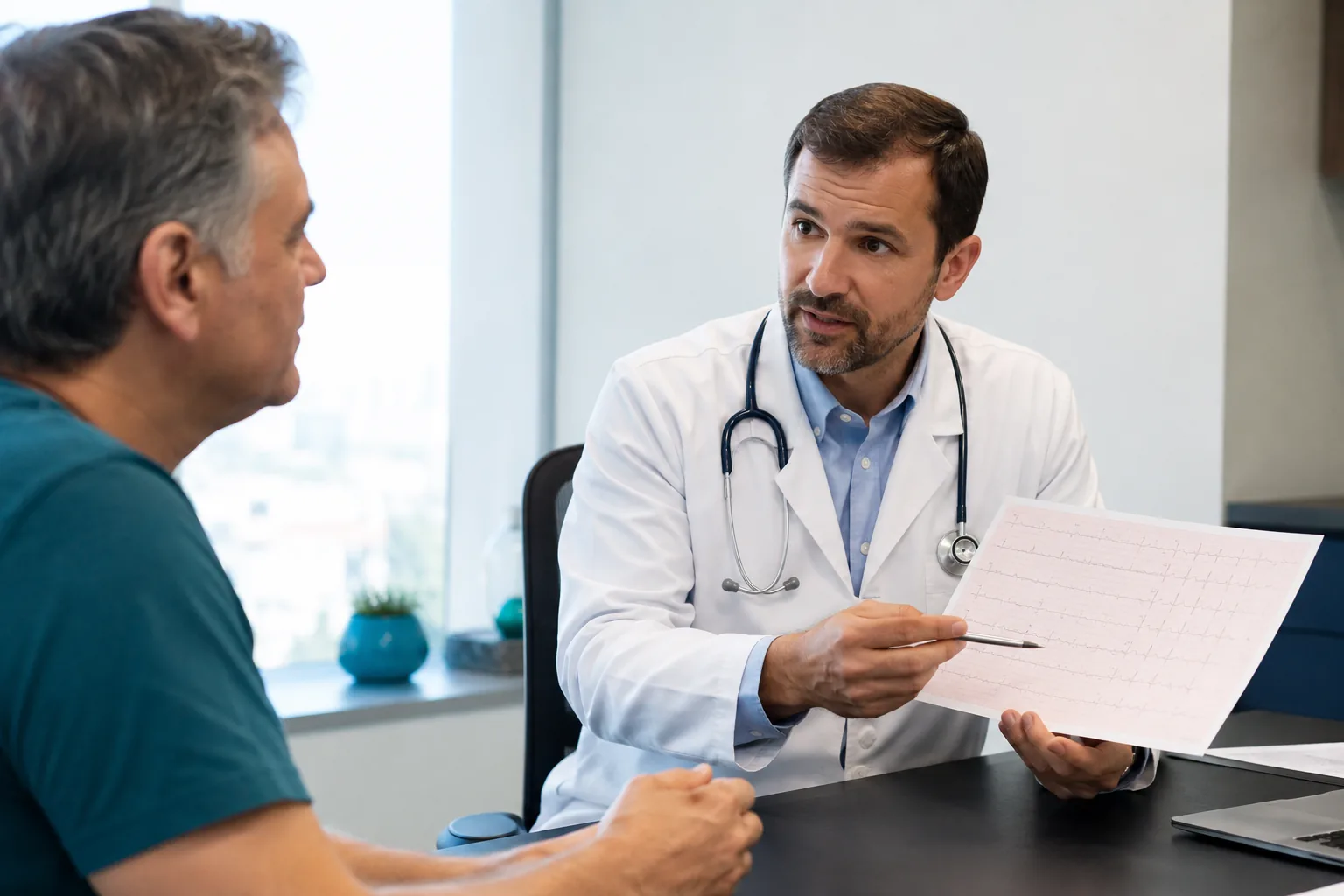 Profissional de Cardiologia Clínica em sua atividade