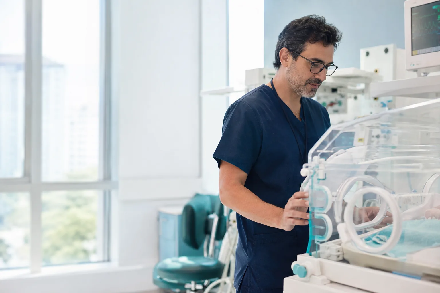 Profissional de Cirurgia do Aparelho Digestivo em sua atividade