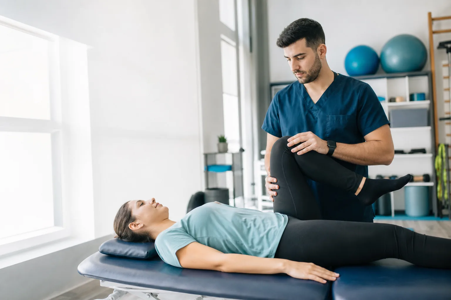Profissional de Fisioterapia em sua atividade