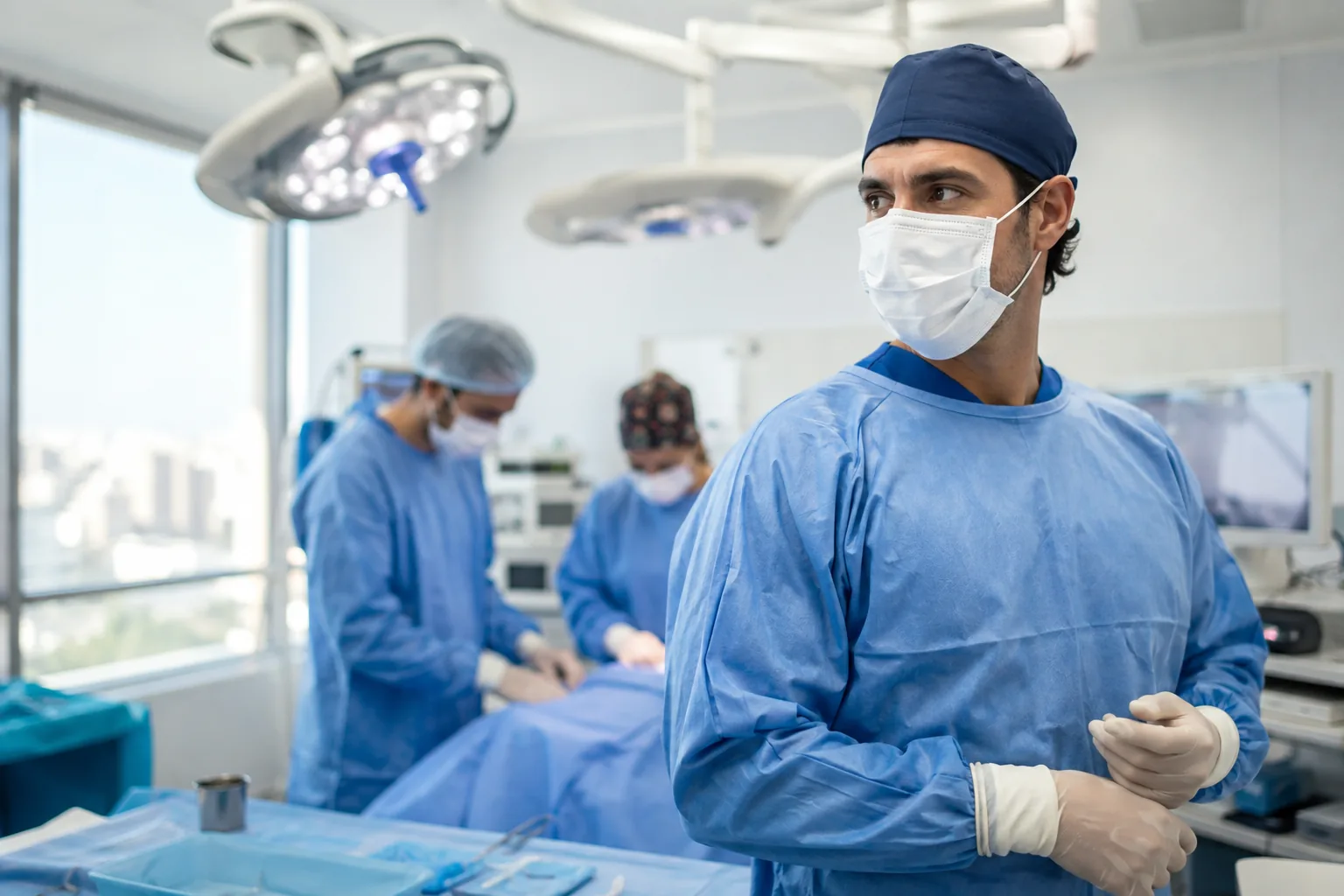 Profissional de Neonatologia Cirúrgica em sua atividade