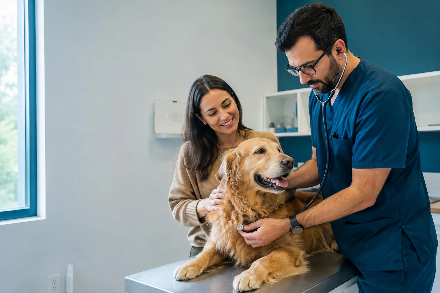 Profissional de Veterinário em sua atividade